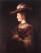 REMBRANDT Harmenszoon van Rijn Saskia in Pompous Dress dfy oil painting